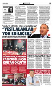 Eyüpsultan Büyükbirlik partisi ilçe başkanlığı muhsin yazıcıoğlu için kuran okuttu